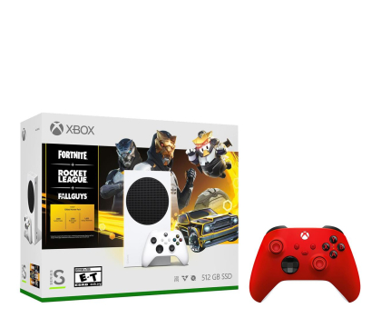 Konsola Xbox Microsoft Xbox Series S DLC + Xbox Series Controller - Pulse Red